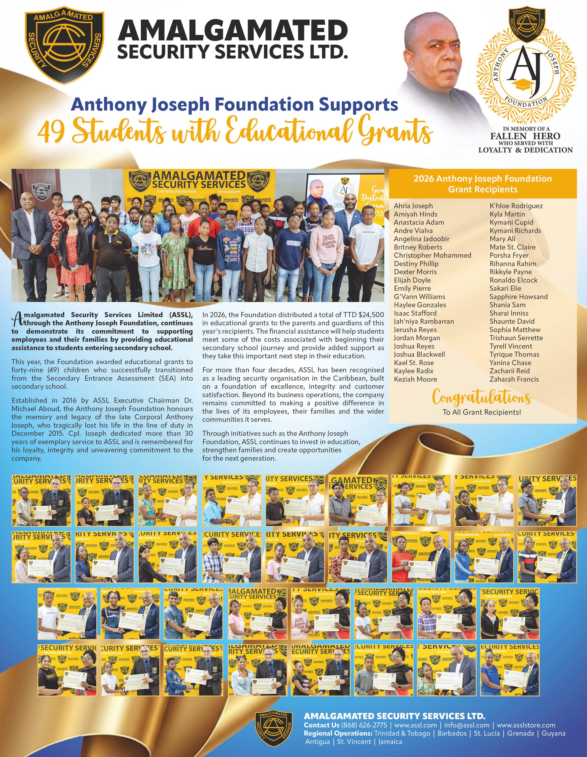 AJF Grant Distribution 2026 Press
